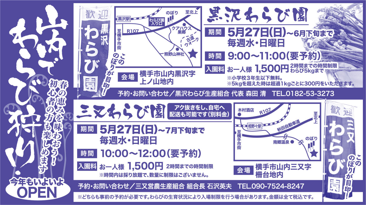 黒沢わらび園 様