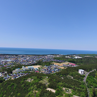 秋田県由利本荘市　海岸線からのドローン空撮